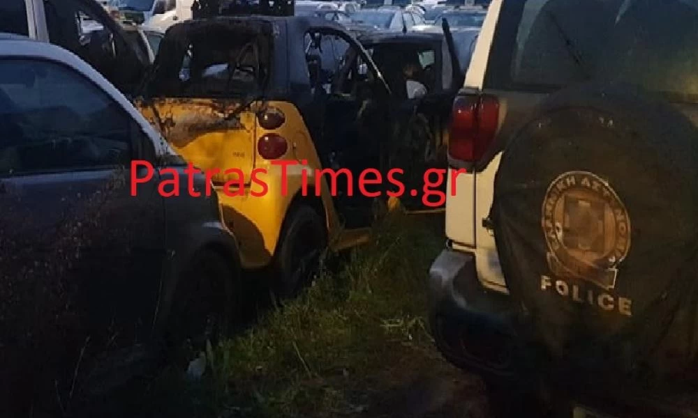 Πάτρα: Καταδρομική επίθεση με μολότοφ και γκαζάκια στο πάρκινγκ της αστυνομίας -Κάηκαν οχήματα (βίντεο)